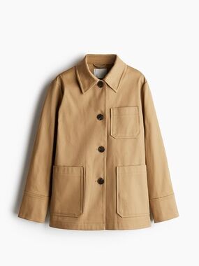 H&M Beige Utility Jacket with Patch Pockets